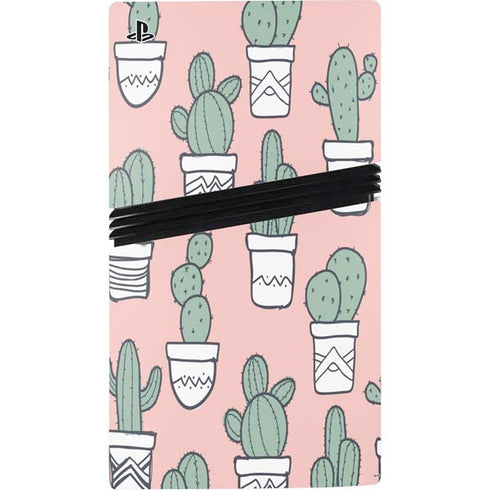 Pink Cactus PS5 Pro Console Skin
